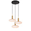 Gala long hanging lamp 3xE27 matt gold brass