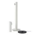 Martine witte oplaadbare tafellamp accu/batterij LED dimbaar 1x2,2W 2700K IP54 met draadloos oplaadstation