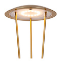 Lámpara de mesa recargable Rome iluminación exterior batería/batería diámetro 12,3 cm LED regulable 1x2,2W 2700K/3000K IP54 con estación de carga inalámbrica latón dorado mate