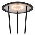 Rome zwarte oplaadbare tafellamp buitenverlichting accu/batterij diameter 12,3 cm LED dimbaar 1x2,2W 2700K/3000K IP54 met draadloos oplaadstation