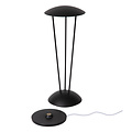 Rome black rechargeable table lamp outdoor lighting battery/battery diameter 12.3 cm LED dimmable 1x2.2W 2700K/3000K IP54 with wireless charging station