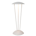 Rome witte oplaadbare tafellamp buitenverlichting accu/batterij diameter 12,3 cm LED dimbaar 1x2,2W 2700K/3000K IP54 met draadloos oplaadstation