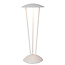 Lámpara de mesa recargable Rome blanca iluminación exterior batería/batería diámetro 12,3 cm LED regulable 1x2,2W 2700K/3000K IP54 con estación de carga inalámbrica