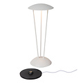 Rome lampe de table rechargeable blanche éclairage extérieur batterie/batterie diamètre 12,3 cm LED dimmable 1x2,2W 2700K/3000K IP54 avec station de recharge sans fil