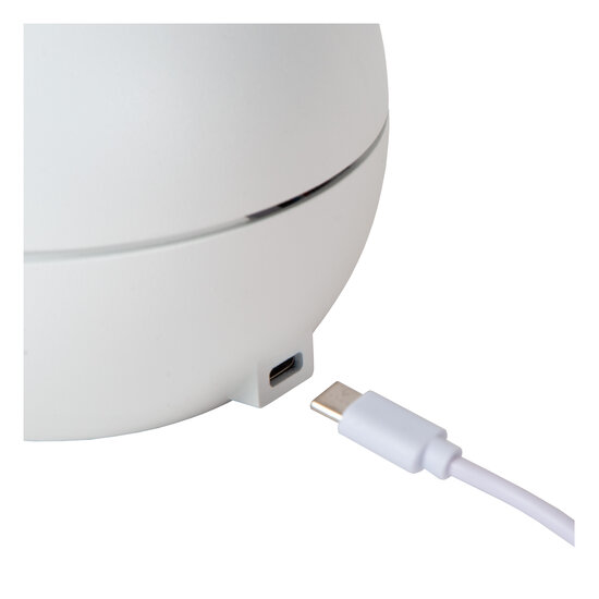 Lampe de table rechargeable blanche Clipso batterie/batterie diamètre 12 cm LED 1x2,2W 2700K
