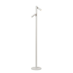 Mitra dubbele witte oplaadbare leeslamp accu/batterij LED dimbaar 2x2,2W 2700K IP54 met draadloos oplaadstation