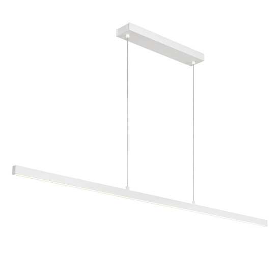 Lampe suspendue longue blanche Macho LED dimmable 36W 2700K