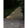 Como lage sokkellamp buitenverlichting diameter 9 cm LED 1x9W 3000K IP54 zwart