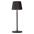 Kiki black rechargeable table lamp outdoor lighting battery/battery LED dimmable 1x2W 2700K IP54 with wireless charging station