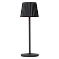 Kiki black rechargeable table lamp outdoor lighting battery/battery LED dimmable 1x2W 2700K IP54 with wireless charging station