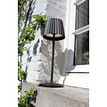 Kiki black rechargeable table lamp outdoor lighting battery/battery LED dimmable 1x2W 2700K IP54 with wireless charging station