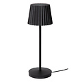 Kiki black rechargeable table lamp outdoor lighting battery/battery LED dimmable 1x2W 2700K IP54 with wireless charging station