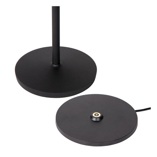 Kiki black rechargeable table lamp outdoor lighting battery/battery LED dimmable 1x2W 2700K IP54 with wireless charging station