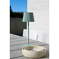 Kiki vert lampe de table rechargeable éclairage extérieur batterie/batterie LED dimmable 1x2W 2700K IP54 avec station de recharge sans fil