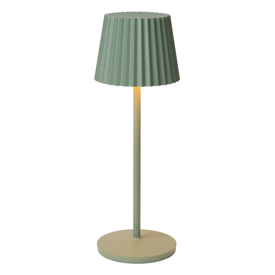 Kiki vert lampe de table rechargeable éclairage extérieur batterie/batterie LED dimmable 1x2W 2700K IP54 avec station de recharge sans fil