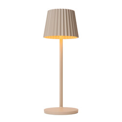 Kiki beige lampe de table rechargeable éclairage extérieur batterie/batterie LED dimmable 1x2W 2700K IP54 avec station de recharge sans fil