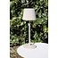 Kiki beige oplaadbare tafellamp buitenverlichting accu/batterij LED dimbaar 1x2W 2700K IP54 met draadloos oplaadstation