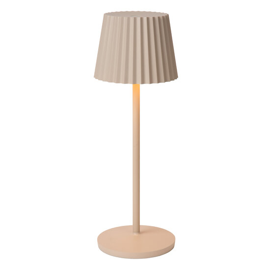 Kiki beige wiederaufladbare Tischleuchte Außenbeleuchtung Batterie/Akku LED dimmbar 1x2W 2700K IP54 mit kabelloser Ladestation