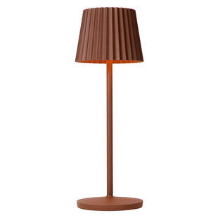 Kiki rust brown rechargeable table lamp outdoor lighting battery/battery LED dimmable 1x2W 2700K IP54 with wireless charging station