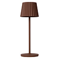 Kiki rust brown rechargeable table lamp outdoor lighting battery/battery LED dimmable 1x2W 2700K IP54 with wireless charging station
