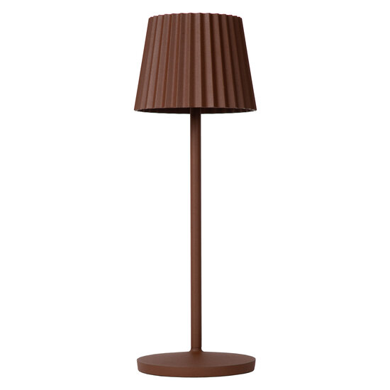 Kiki rust brown rechargeable table lamp outdoor lighting battery/battery LED dimmable 1x2W 2700K IP54 with wireless charging station