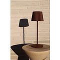 Kiki rust brown rechargeable table lamp outdoor lighting battery/battery LED dimmable 1x2W 2700K IP54 with wireless charging station