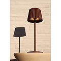 Kiki rust brown rechargeable table lamp outdoor lighting battery/battery LED dimmable 1x2W 2700K IP54 with wireless charging station