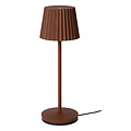 Kiki rust brown rechargeable table lamp outdoor lighting battery/battery LED dimmable 1x2W 2700K IP54 with wireless charging station