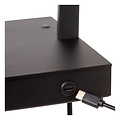 Lámpara de noche Groll 1xE27 con punto de carga USB negro