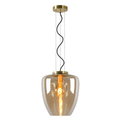 Frank lámpara colgante ámbar diámetro 28 cm 1xE27