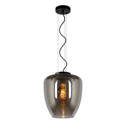 Lampe à suspension Frank diamètre 28 cm 1xE27 fumée