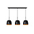 Alain black hanging lamp 3xE27