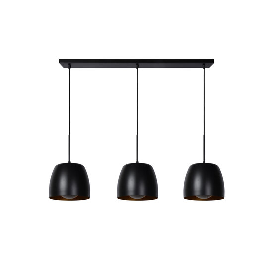 Alain zwarte hanglamp 3xE27