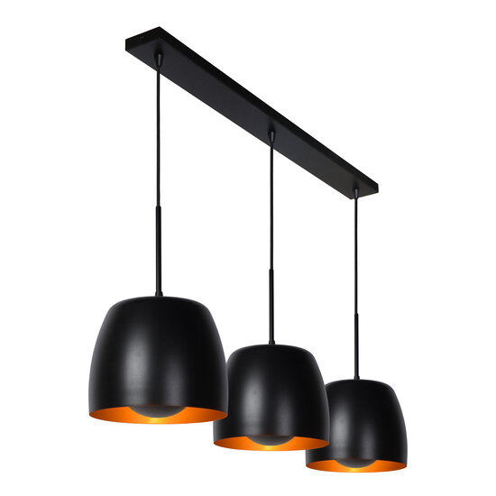 Alain black hanging lamp 3xE27