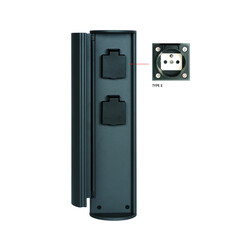 Outdoor lighting socket column sockets with pin earth diameter 10 cm IP44 anthracite