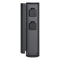 Buitenverlichtingstopcontact zuil stopcontacten met penaarde diameter 10 cm IP44 antraciet