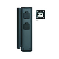 Outdoor socket, column sockets with earthed connection, diameter 10 cm IP44 anthracite