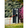 Outdoor socket, column sockets with earthed connection, diameter 10 cm IP44 anthracite