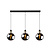 Alana hanging lamp 3xE27 smoked