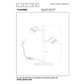 Lámpara de mesa Alberto 2xGU10 negra