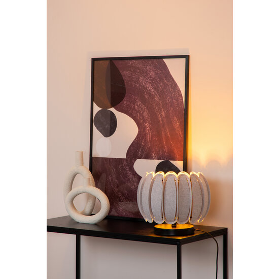 Lampe de table Annabella grise diamètre 30 cm 1xE27