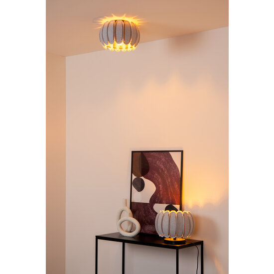 Lámpara de mesa Annabella gris diámetro 30 cm 1xE27