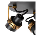 Alberto grand spot de plafond diamètre 21 cm 3xGU10 noir