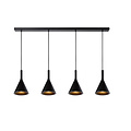 Plaster hanging lamp 4xE27 black