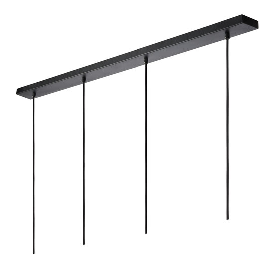 Plaster hanging lamp 4xE27 black