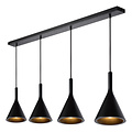 Plaster hanging lamp 4xE27 black