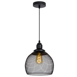 Lampe suspendue Messi moyenne diamètre 22 cm 1xE27 noire