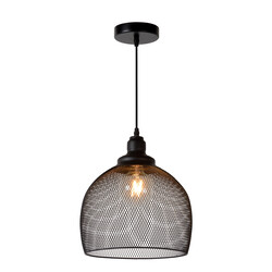 Lampe à suspension Messi maxi diamètre 28 cm 1xE27 noir