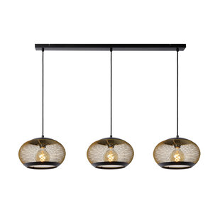 Leuven hanglamp 3xE27 mat goud messing