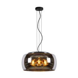 Lampe à suspension Valencia diamètre 50 cm 3xE27 fumée